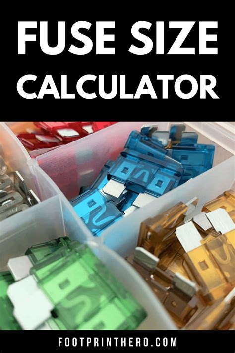 electrical fuse box amperage calculator|fuse settings calculator.